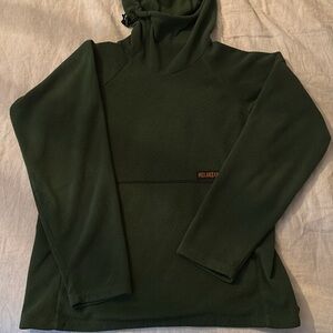 Melanzana Wind Pro Fleece Hoodie Green 
women’s small. Approx. 21in pit to pit.